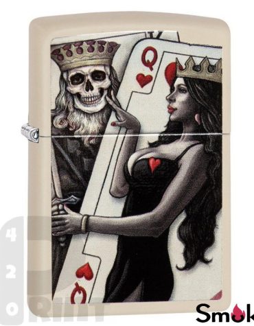 Zippo_29393_Skull_King_Queen_Beauty_Cream_Matte_print42o.ir