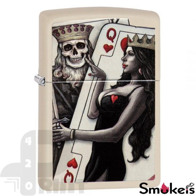 Zippo_29393_Skull_King_Queen_Beauty_Cream_Matte_print42o.ir