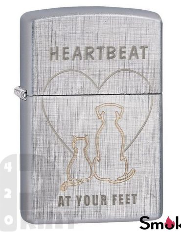 Zippo_29258_Cat_and_Dog_Heart_Beat_print42o.ir