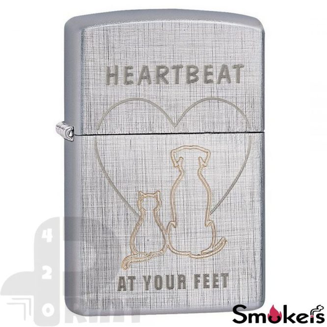 Zippo_29258_Cat_and_Dog_Heart_Beat_print42o.ir