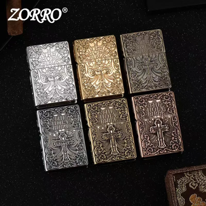 فندک_بنزینی_برند_Zorro_طرح_کتاب_مقدس_The_Holy_BIBLE_print42o.ir_01