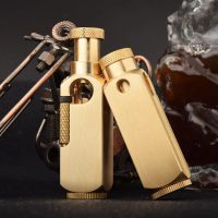 فندک طلایی دست ساز مدل بنزینی