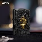 فندک بنزینی Custom Zippo (طرح اسکلت طلایی)