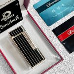 فندک گازی بغل زن Derui دوپیچ (مشکی طلایی راه راه) اورجینال