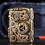 فندک بنزینی Custom Zippo (طرح چرخ دنده) Steampunk Shuttle 301
