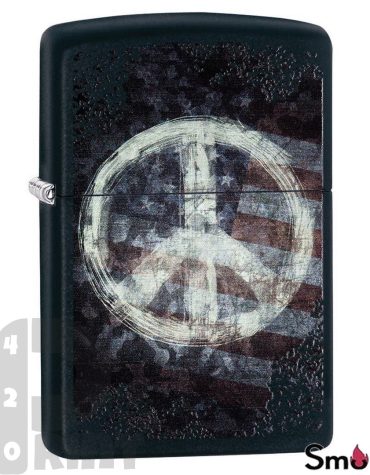 zippo_28864_Peace_on_Flag_Black_Matte_print42o.ir (1)