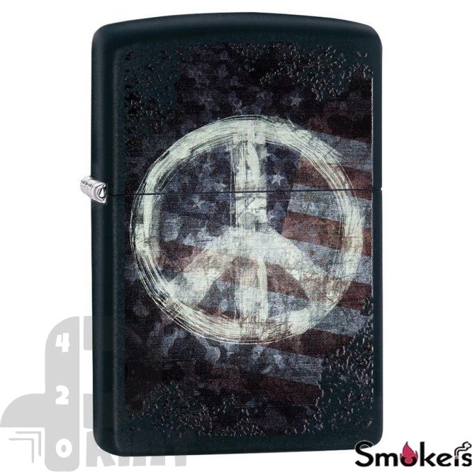 zippo_28864_Peace_on_Flag_Black_Matte_print42o.ir (1)