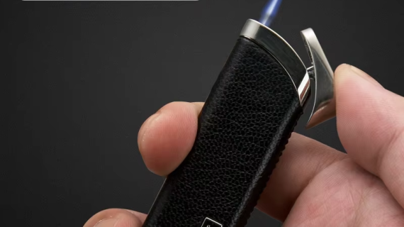 فندک_گازی_شعله_اتمی_برند_Honest_بدنه_چرمی_print42o.ir_