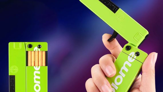 فندک گازی اتمی طرح اسلحه Supreme ( به همراه جعبه سیگار)