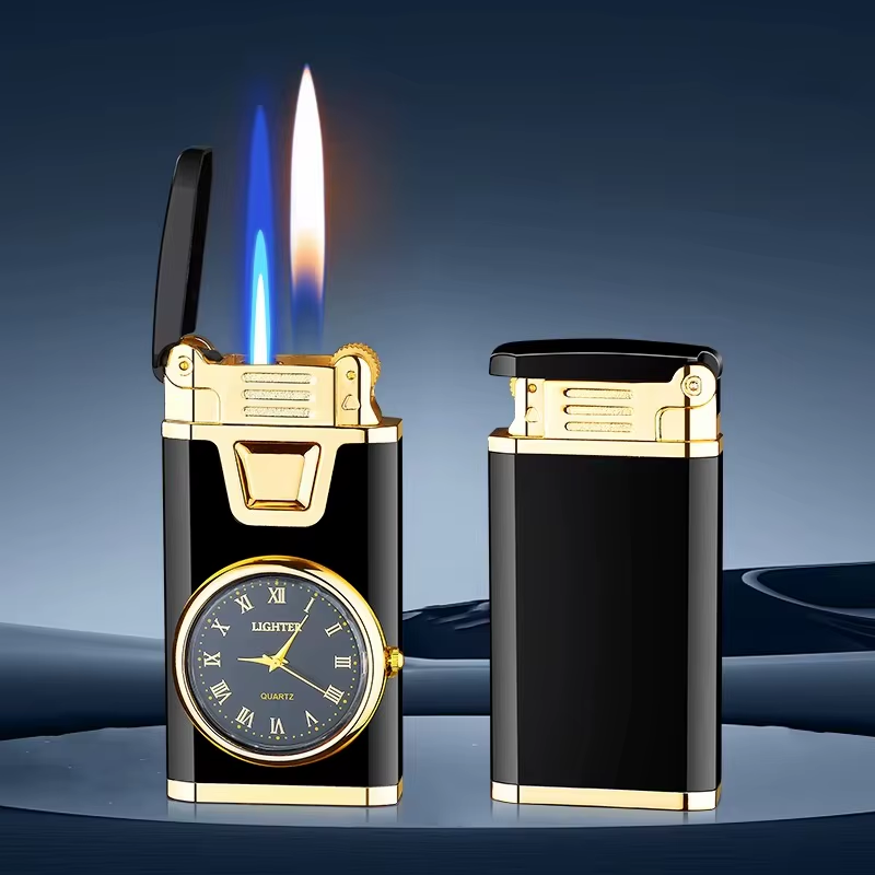 فندک_گازی_دو_حالته_ساعتدار_احتراق_سنگی_اورجینال_print42o.ir_0 7