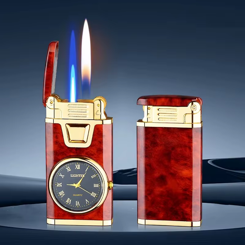 فندک_گازی_دو_حالته_ساعتدار_احتراق_سنگی_اورجینال_print42o.ir_0 4