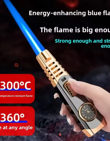 فندک_اتمی_Torch_Lighter_به_همراه_ساعت_تک شعله_بلند_اورجینال_print42o.ir_