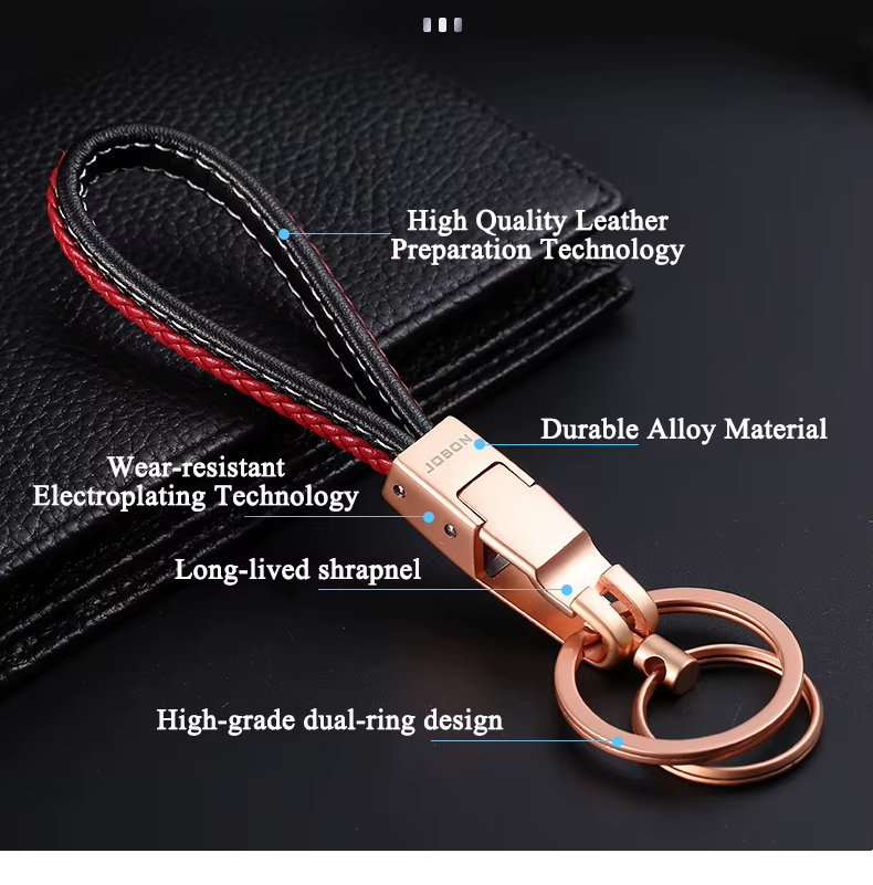 جاکلیدی_برند_Jobon_K8778_دو_حلقه_جداشونده_با_بند_چرمی_print42o.ir_12