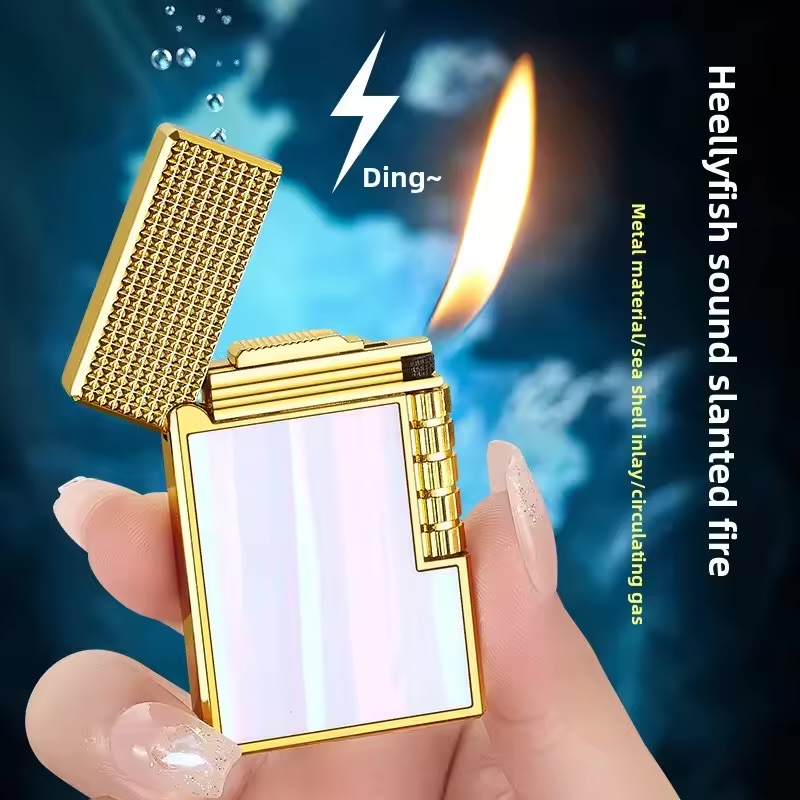 فندک گازی بغلزن طرح دپونت صدفی برند Lighter (اورجینال)