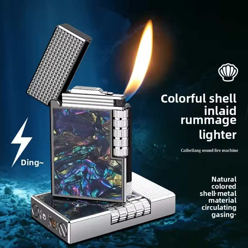 فندک گازی بغلزن طرح دپونت صدفی برند Lighter (اورجینال) - Image 2