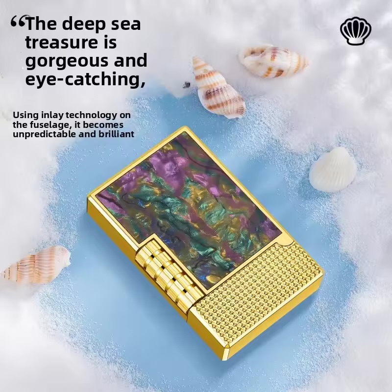 فندک گازی بغلزن طرح دپونت صدفی برند Lighter (اورجینال) - Image 4