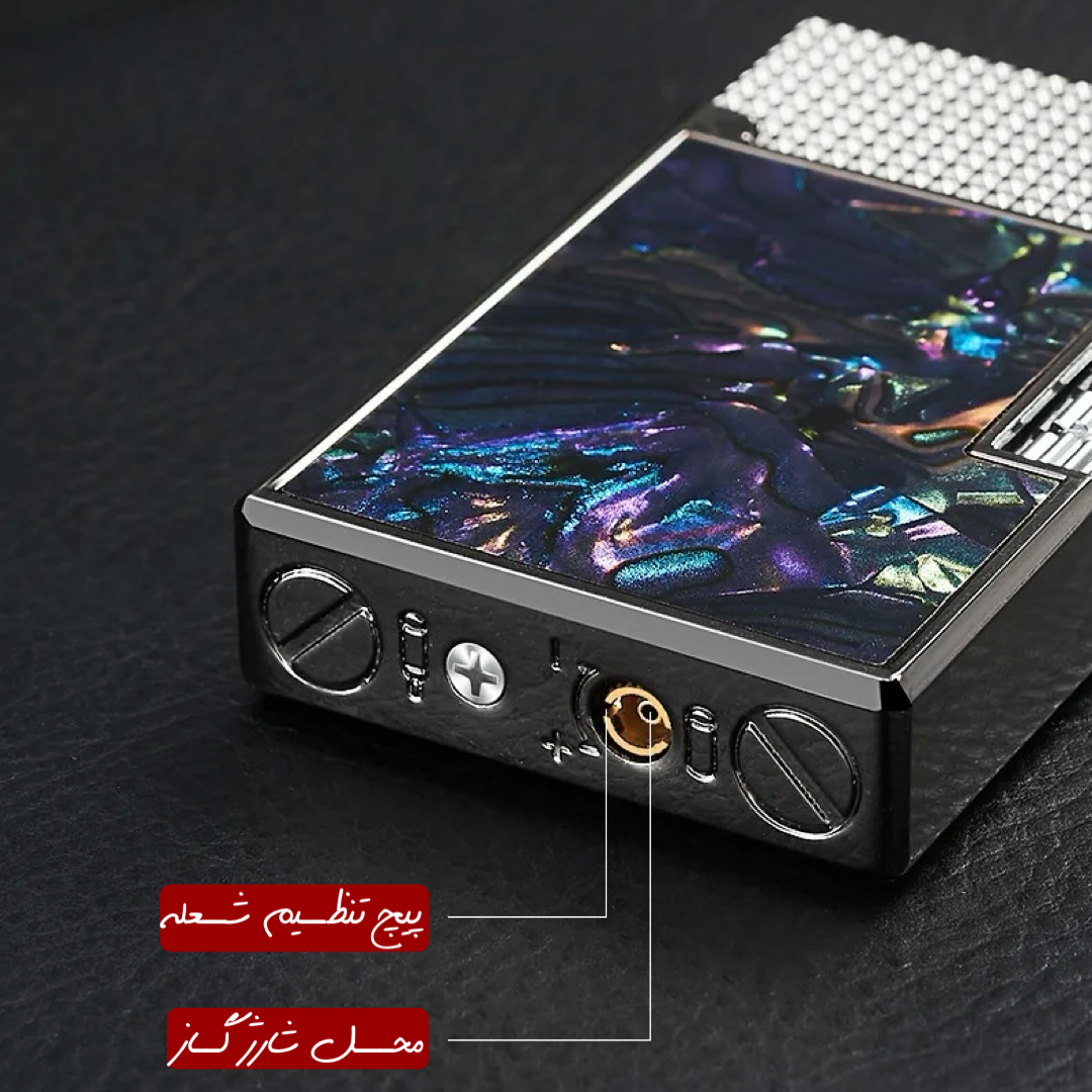 فندک گازی بغلزن طرح دپونت صدفی برند Lighter (اورجینال) - Image 13