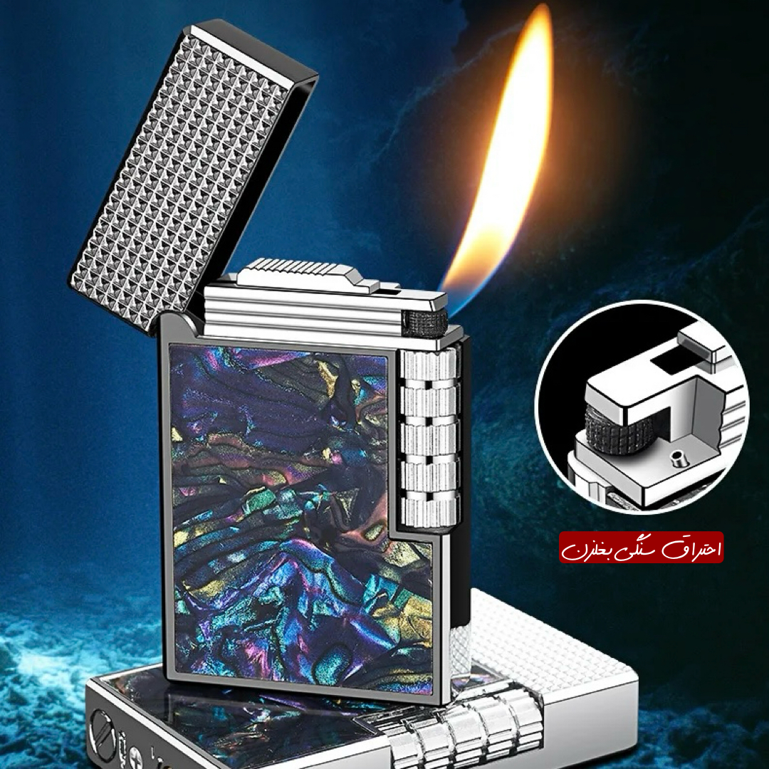 فندک گازی بغلزن طرح دپونت صدفی برند Lighter (اورجینال) - Image 14