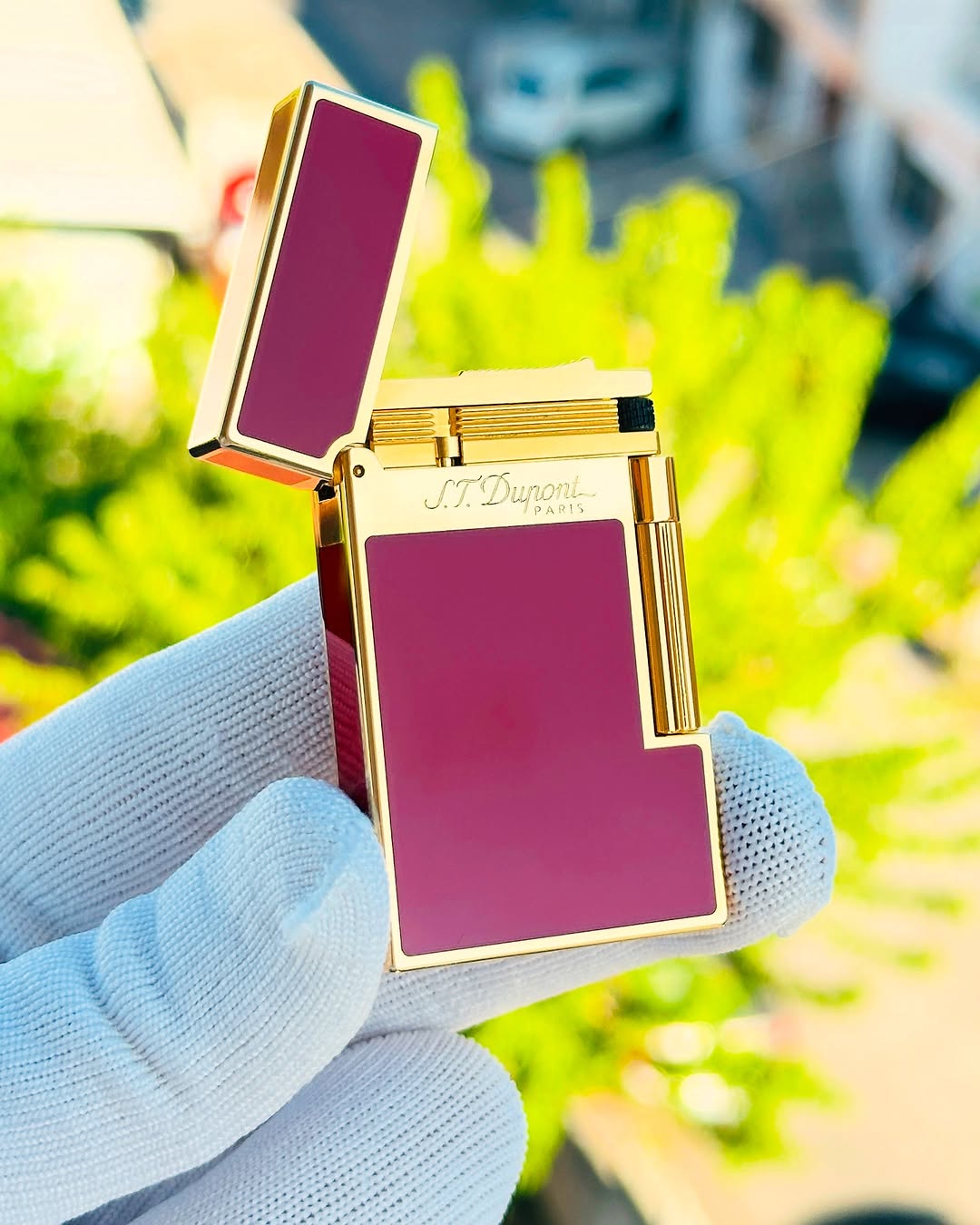 فندک گازی برند S.T Dupont (قرمز لاکی) اورجینال - Image 4