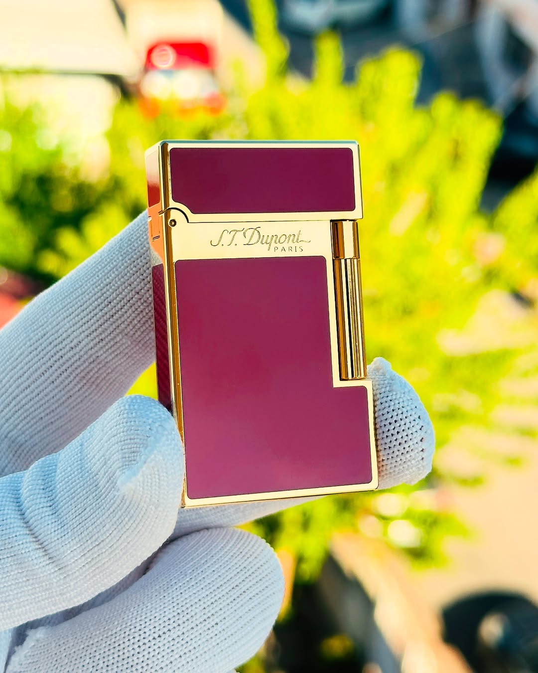 فندک گازی برند S.T Dupont (قرمز لاکی) اورجینال